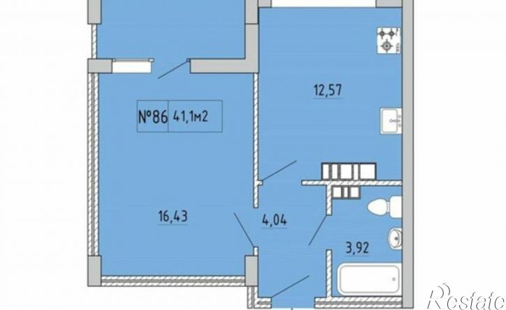 1-комн квартира улица Грина, 43