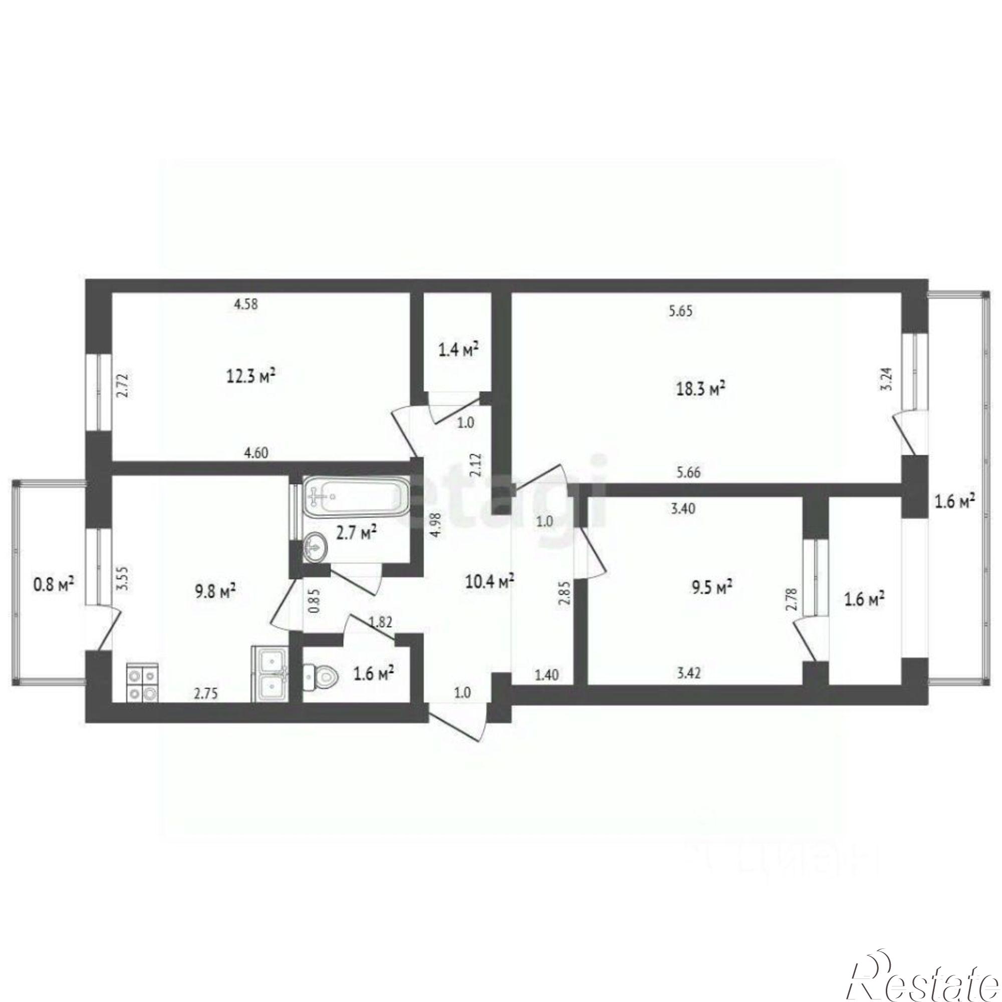 Купить квартиру за 8 450 000 рублей на бульвар Старшинова, 21