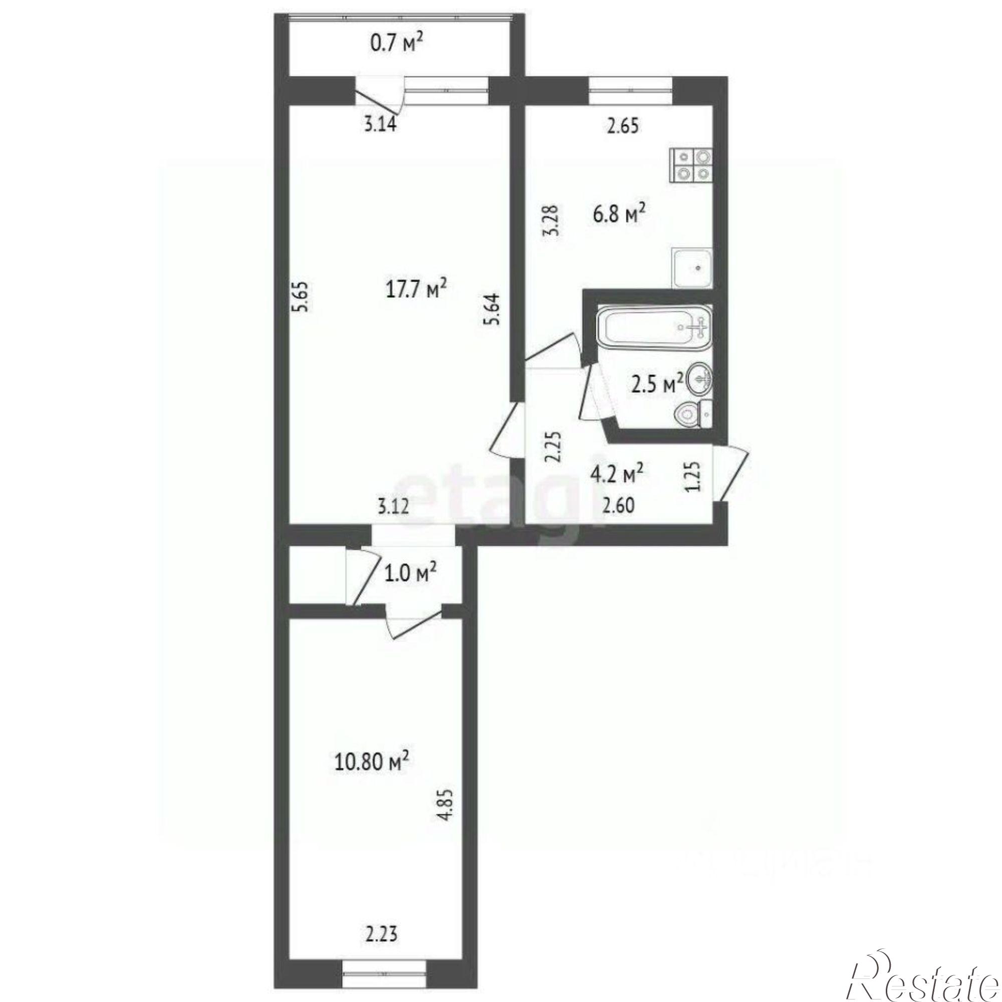 Купить квартиру за 6 350 000 рублей на Советская улица, 14