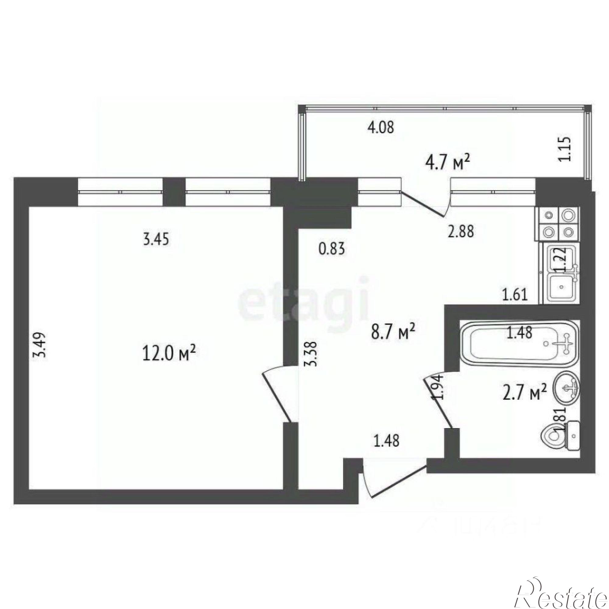 Купить квартиру за 4 350 000 рублей на ул Юнге, 7