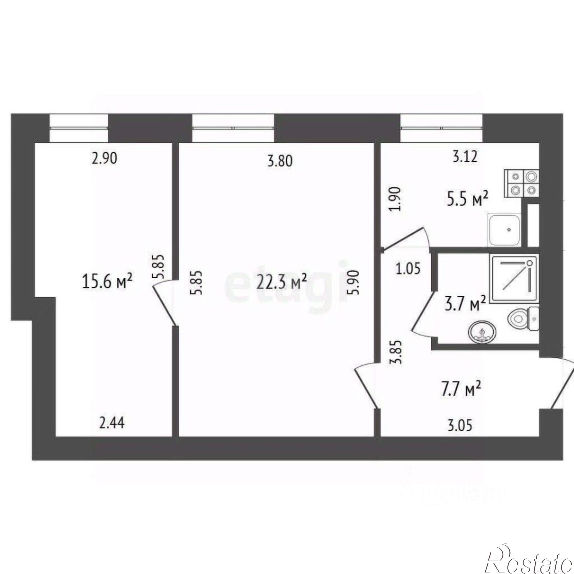 Купить квартиру за 9 700 000 рублей на Адмиральский бульвар, 7