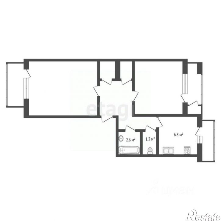 2-комн квартира ул Одесская, 4,  д. 4