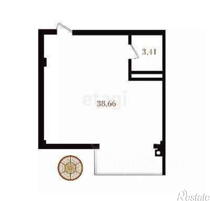 1-комн квартира Индустриальный переулок, 2 к1,  д. 2 к1