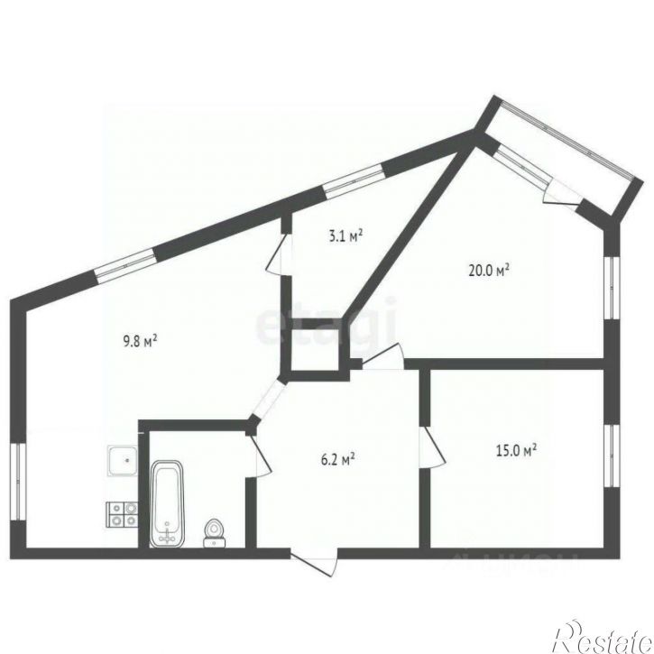 2-комн квартира Красноармейская улица, 25,  д. 25