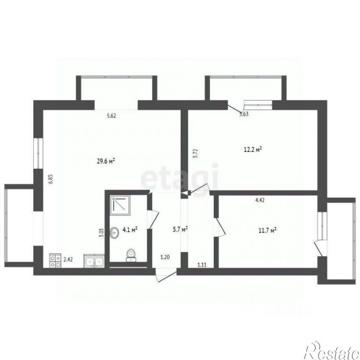 3-комн квартира Симферопольское шоссе, 24Г,  д. 24Г