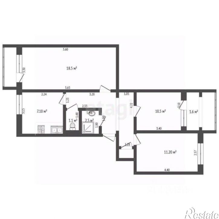 3-комн квартира Симферопольское шоссе, 29,  д. 29