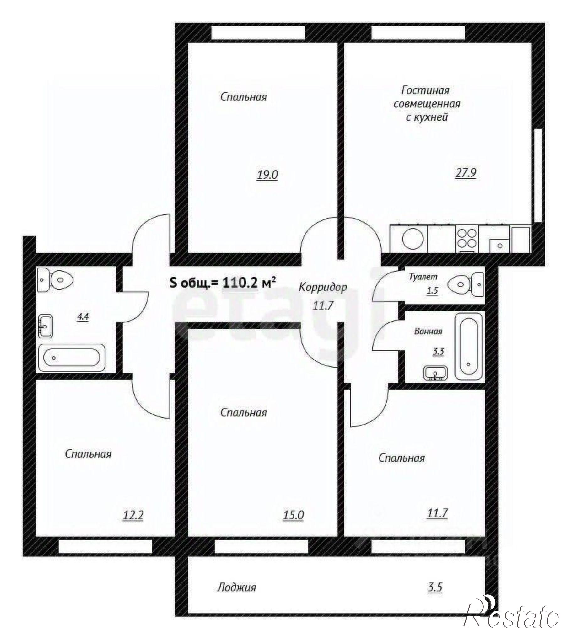 Купить квартиру за 7 250 000 рублей на ул Кочмарского, 48