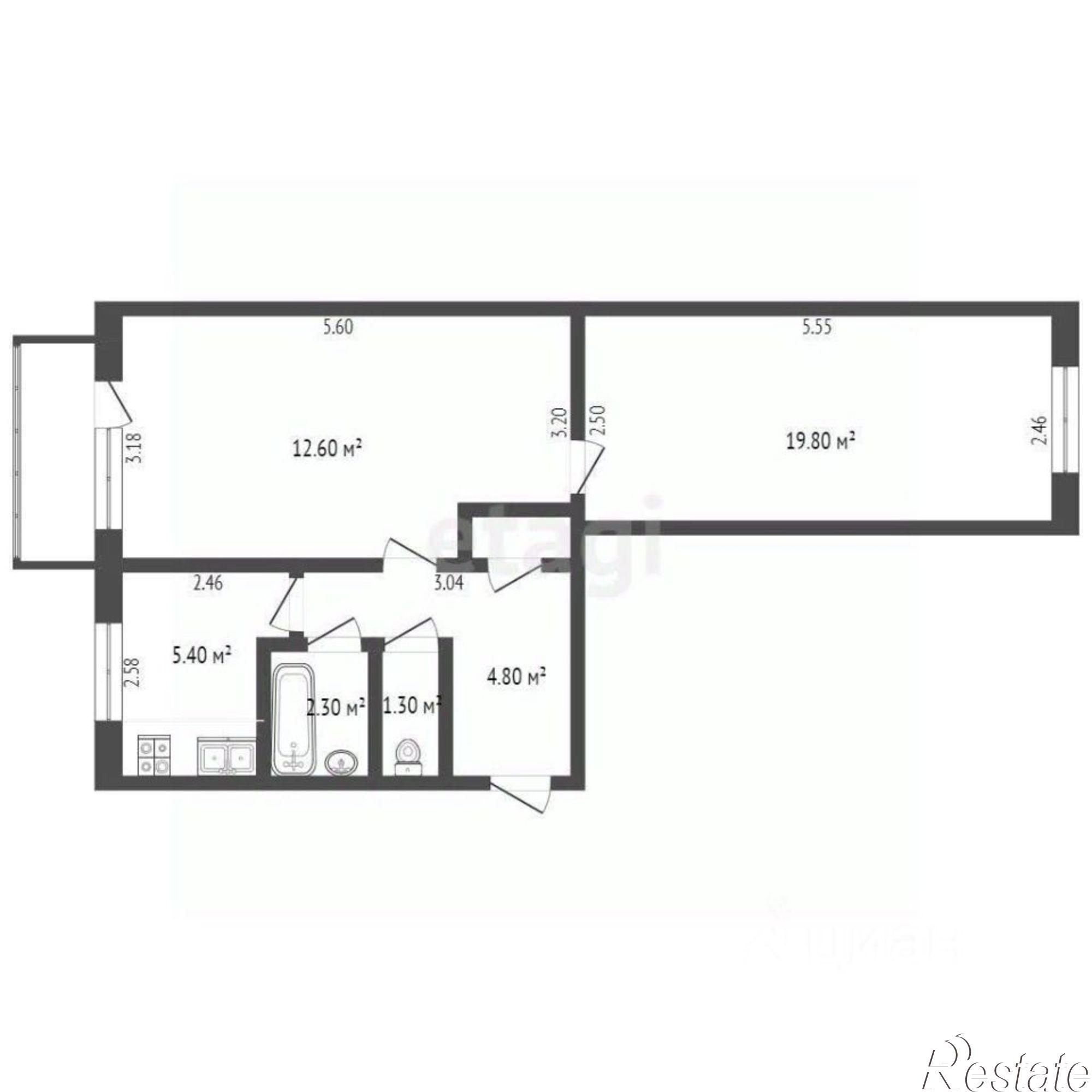 Купить квартиру за 6 600 000 рублей на ул Шевченко, 59