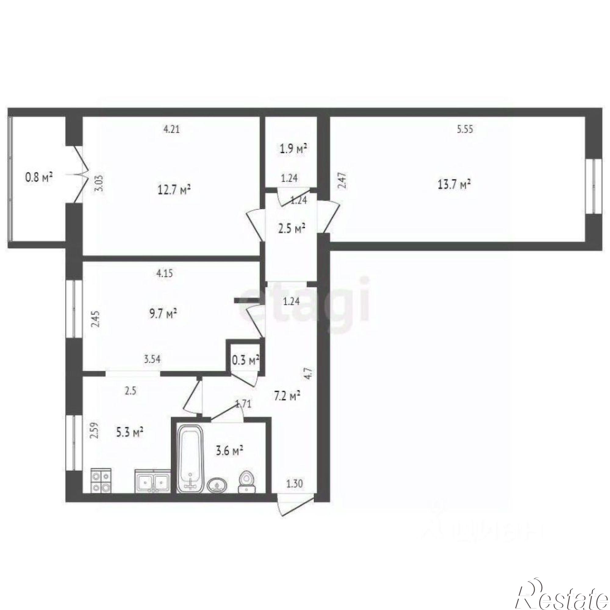 Купить квартиру за 8 480 000 рублей на улица Шевченко, 59