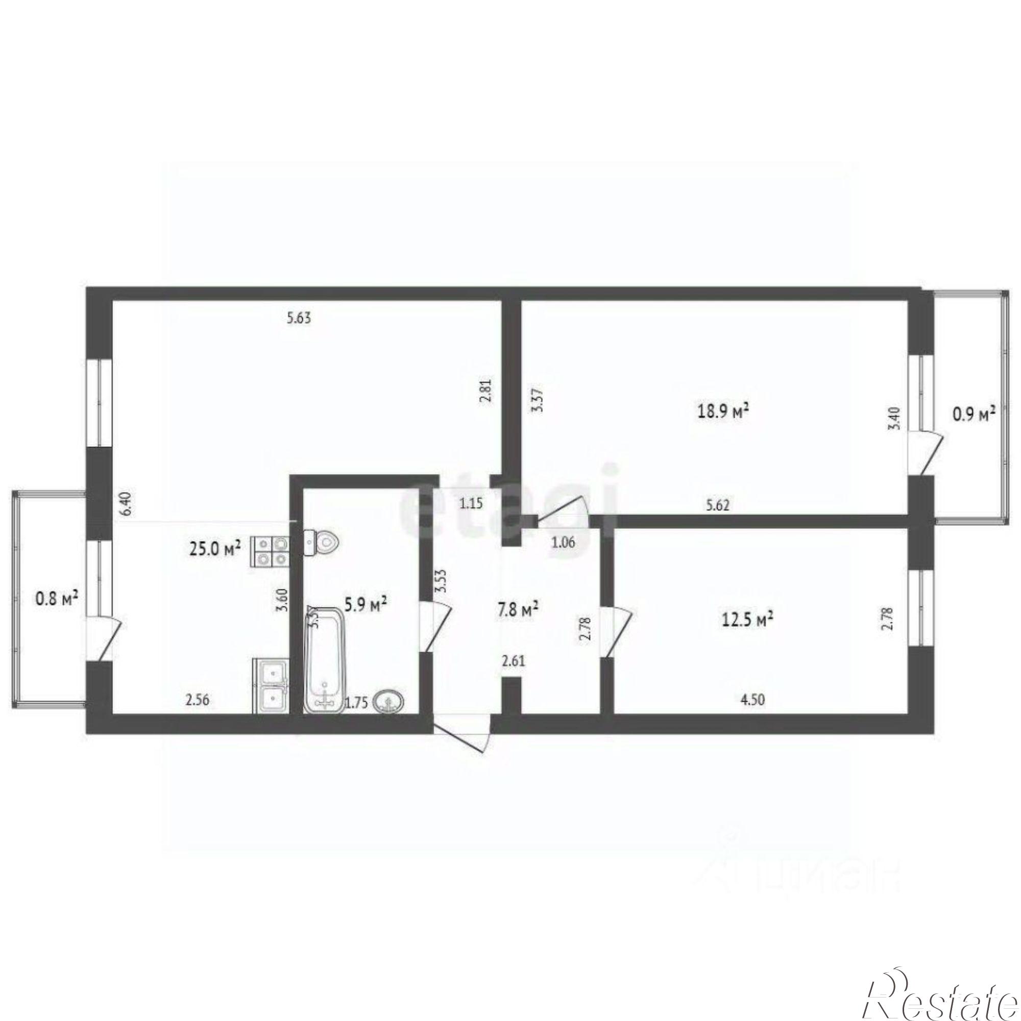 Купить квартиру за 9 700 000 рублей на Симферопольское шоссе, 24Г