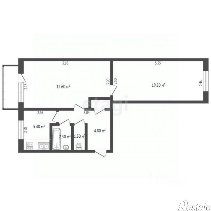 2-комн квартира ул Шевченко, 59,  д. 59