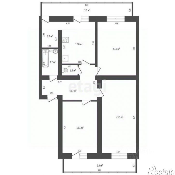 3-комн квартира улица Дружбы, 42Е,  д. 42Е