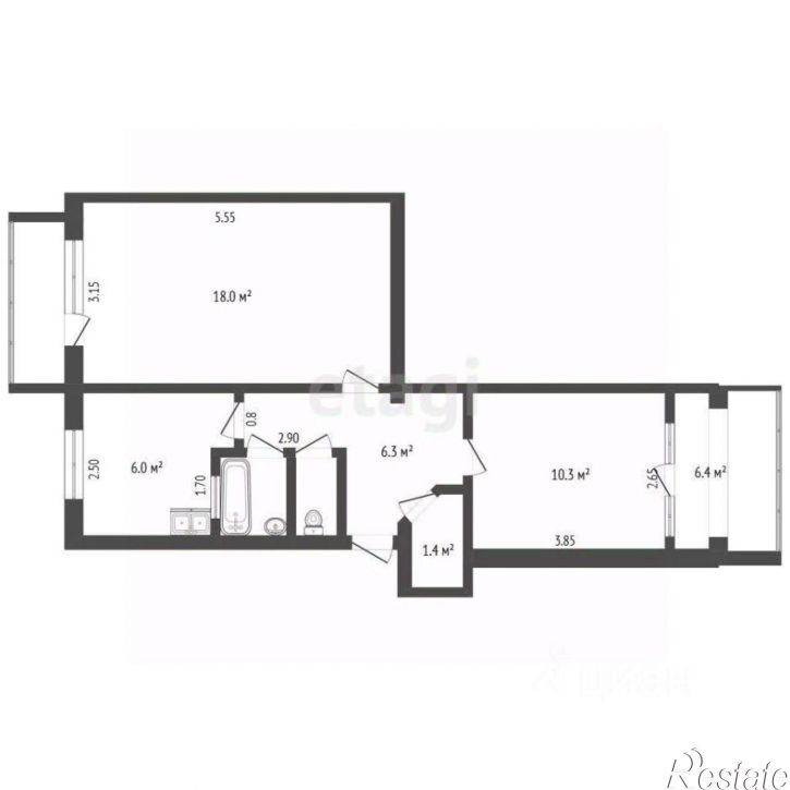 2-комн квартира ул Керченская, 56,  д. 56