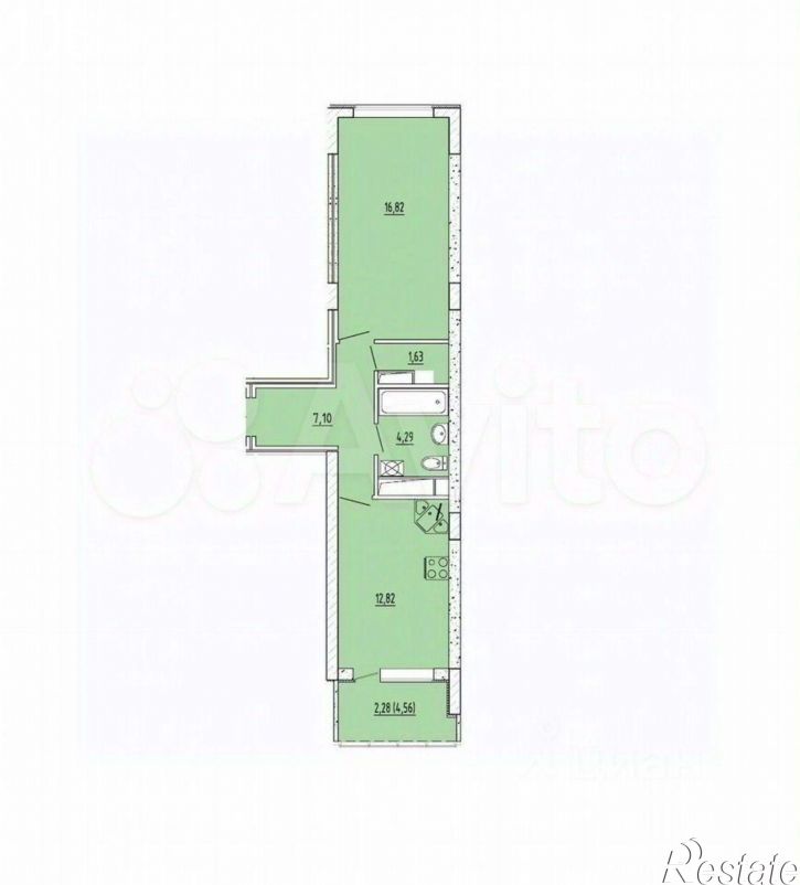 1-комн квартира в новом доме Грина улица, 43,  д. 43