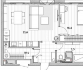 2-комн, 55кв м, этаж 4/6 ул А.Никитина, 35