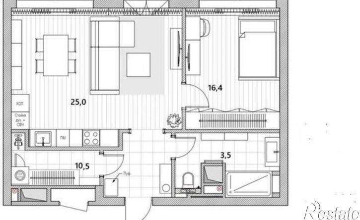 2-комн квартира ул А.Никитина, 35,  д. 35