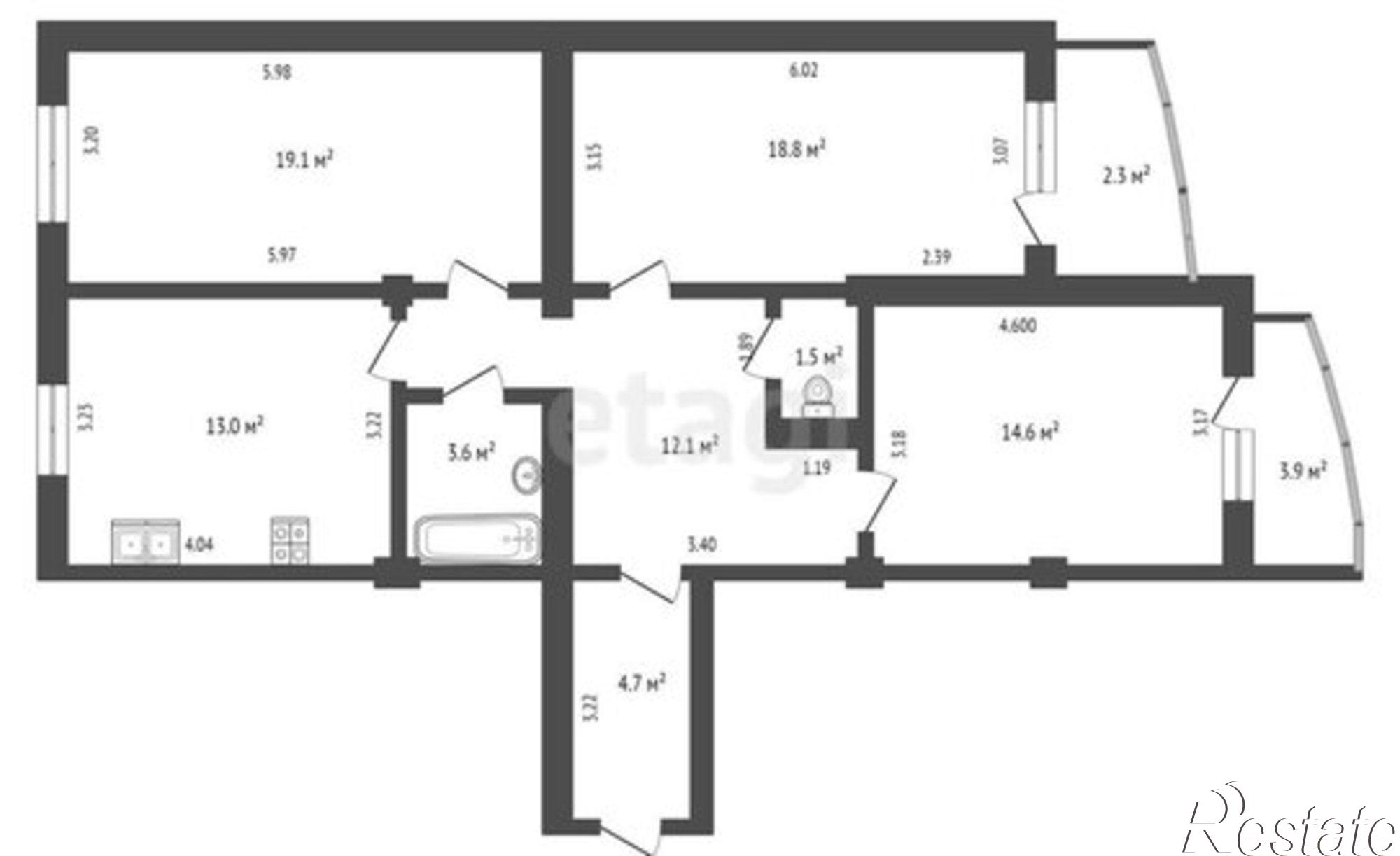 Купить квартиру за 8 900 000 рублей на Крымская улица, 86