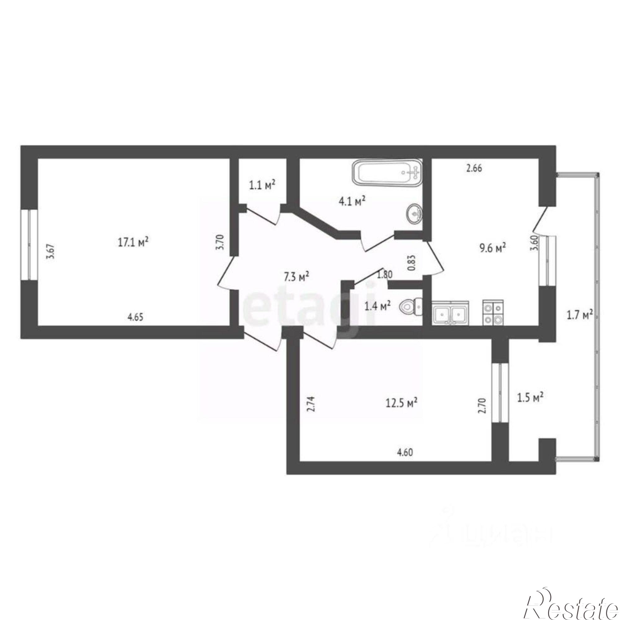 Купить квартиру за 10 400 000 рублей на улица Степаняна, 63