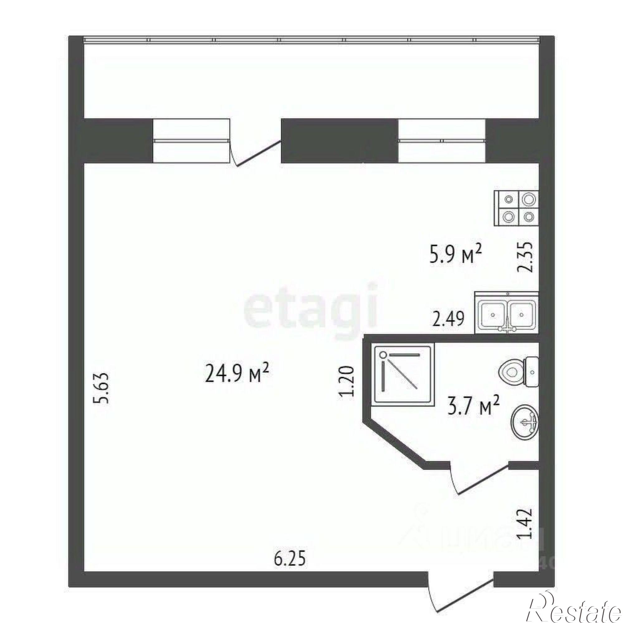 Купить квартиру за 6 500 000 рублей на ул А.Никитина, 34