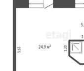 1-комн, 34кв м, этаж 1/5 ул А.Никитина, 34