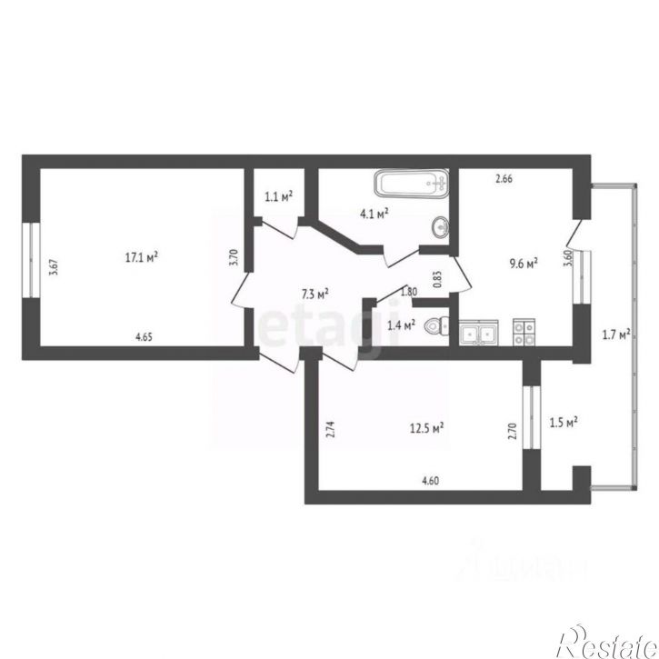 2-комн квартира улица Степаняна, 63,  д. 63