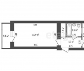 1-комн, 34кв м, этаж 2/5 ул Челнокова, 74