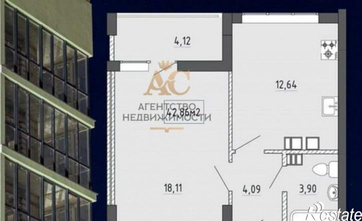1-комн квартира ул Володарского, 37ж,  д. 37ж