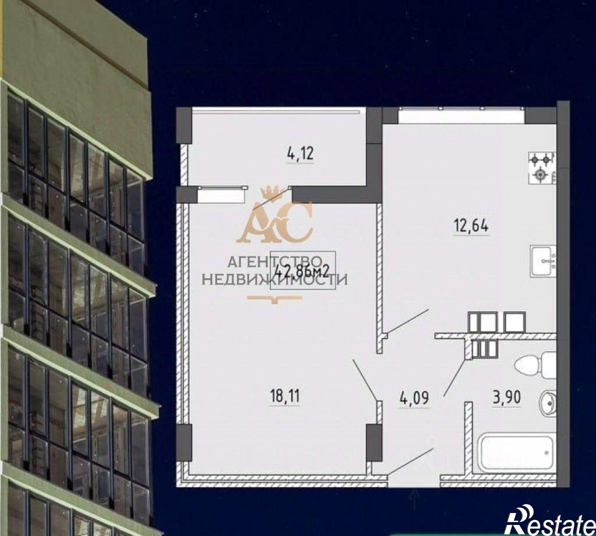 Купить квартиру за 7 700 000 рублей на улица Грина, 35