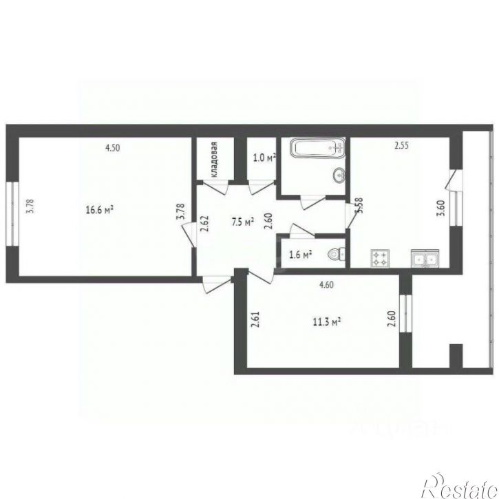 2-комн квартира ул Челнокова, 74,  д. 74