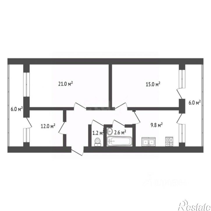 3-комн квартира улица Дружбы, 42Е,  д. 42Е