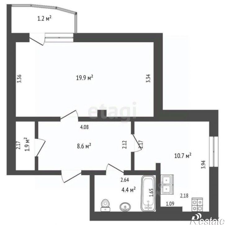 1-комн квартира Симферопольское шоссе, 24Е,  д. 24Е