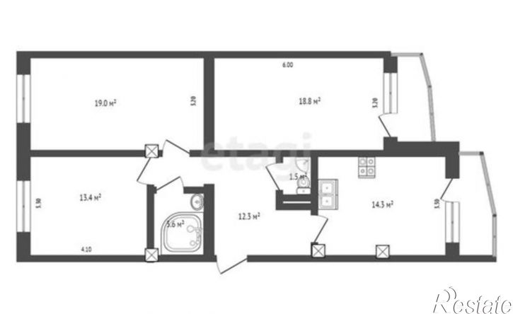 3-комн квартира Симферопольское шоссе, 24Е,  д. 24Е