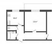 2-комн, 54кв м, этаж 5/5 ул Дружбы, 42В