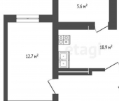1-комн, 49кв м, этаж 7/8 Симферопольское шоссе, 41А
