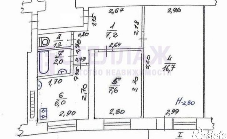 2-комн квартира улица Первушина, 36А,  д. 36А