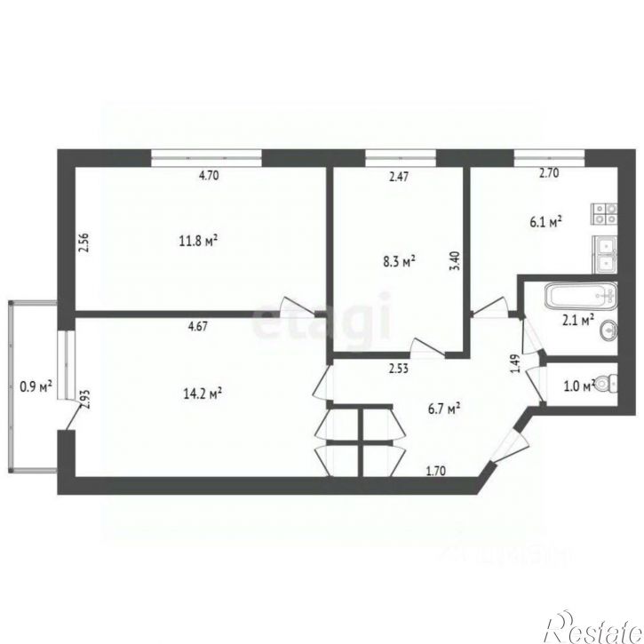 3-комн квартира Симферопольское шоссе, 31в,  д. 31в