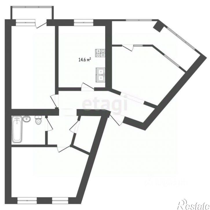 3-комн квартира улица Гарнаева, 63З,  д. 63З