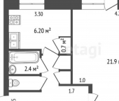 2-комн, 54кв м, этаж 2/5 Керченское шоссе, 22