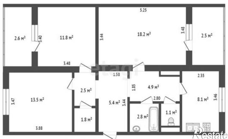 3-комн квартира ул Геологическая, 14А,  д. 14А