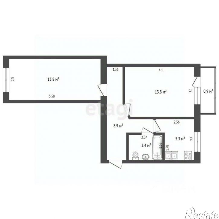 2-комн квартира ул Гарнаева, 73,  д. 73