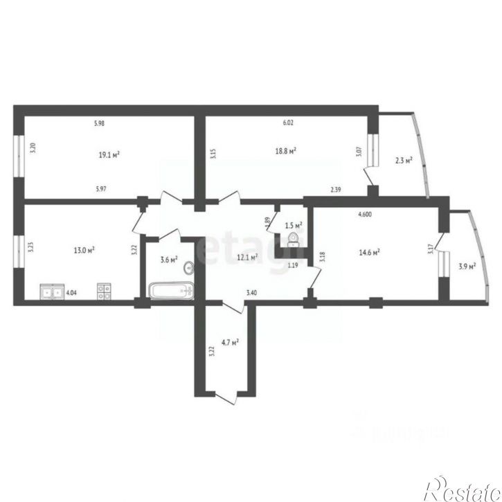 3-комн квартира ул Крымская, 88,  д. 88