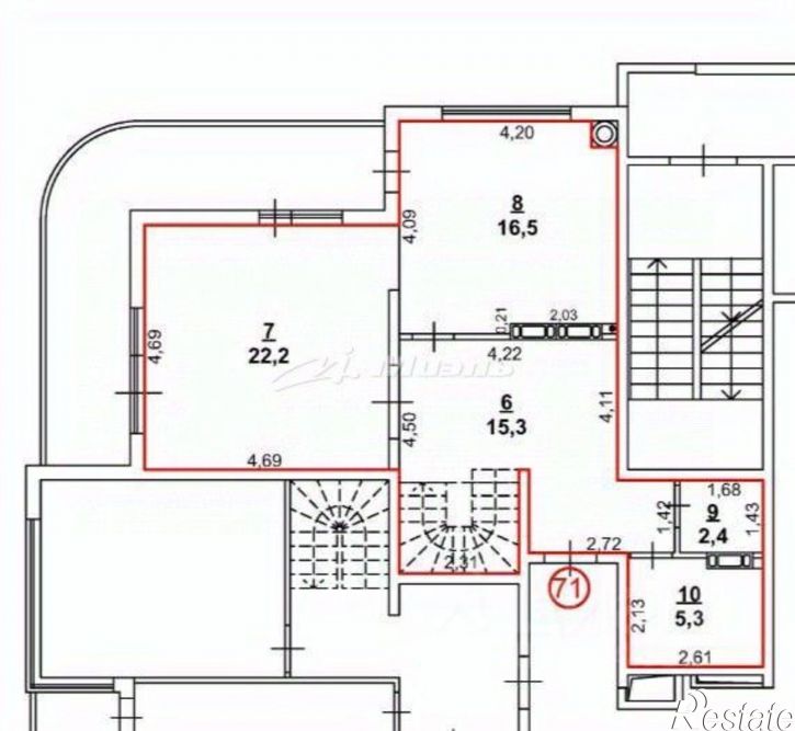 3-комн квартира Черноморская набережная, 1Л,  д. 1Л