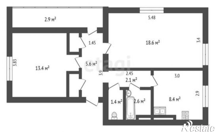 2-комн квартира ул Дружбы, 50,  д. 50
