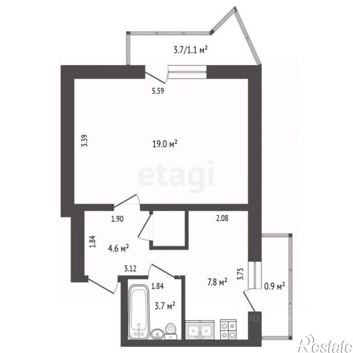 1-комн квартира ул Ленина, 123А,  д. 123А