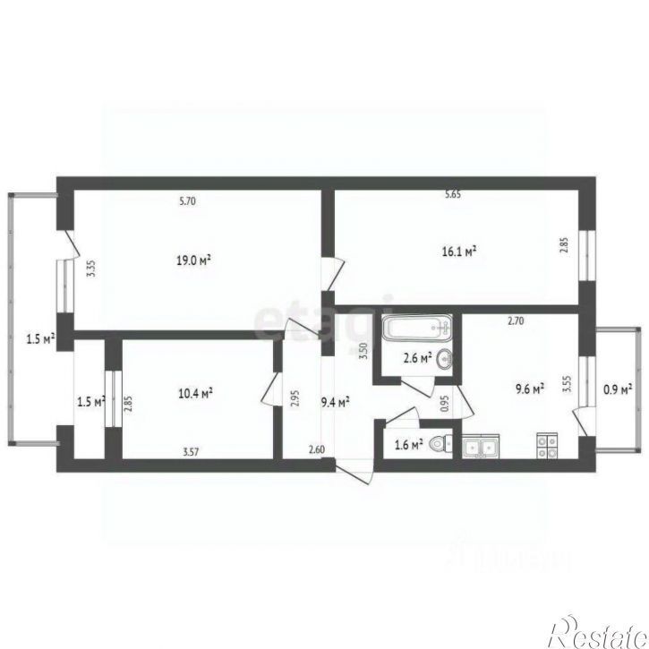 3-комн квартира ул Чкалова, 115,  д. 115