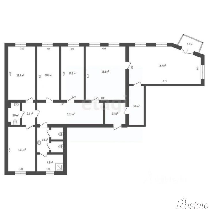 5-комн квартира Земская улица, 2,  д. 2