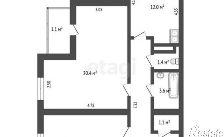 2-комн квартира Симферопольское шоссе, 24А,  д. 24А