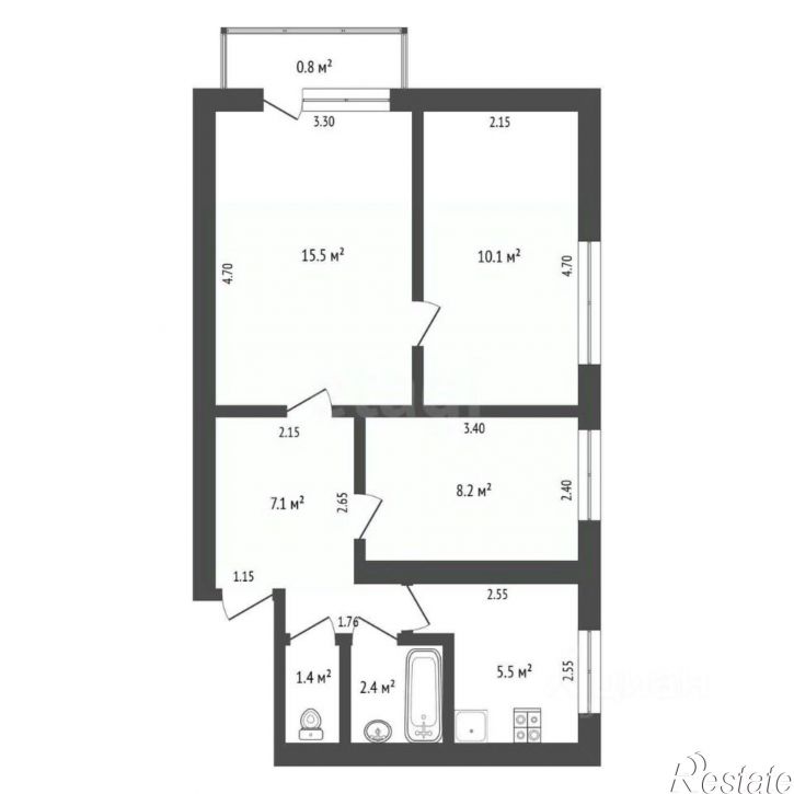 3-комн квартира ул Крымская, 21,  д. 21