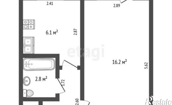 1-комн квартира улица Дружбы, 34,  д. 34