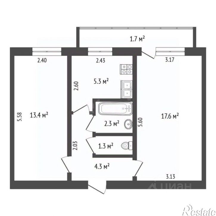 2-комн квартира Керченское шоссе, 20,  д. 20